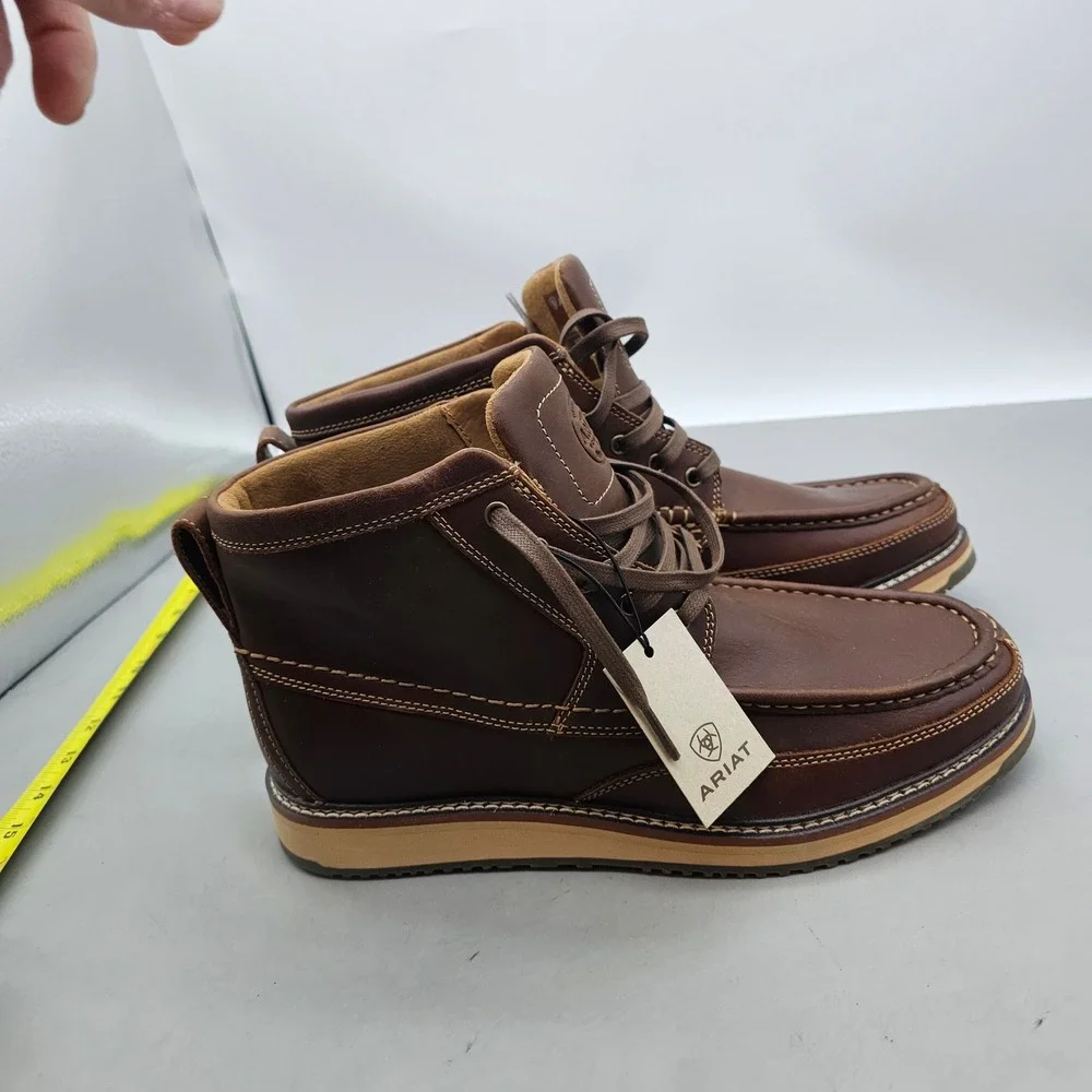 Ariat Lookout Foothill Brown Leather Moc Toe Chukka Boots 10025144 Mens 10 EE